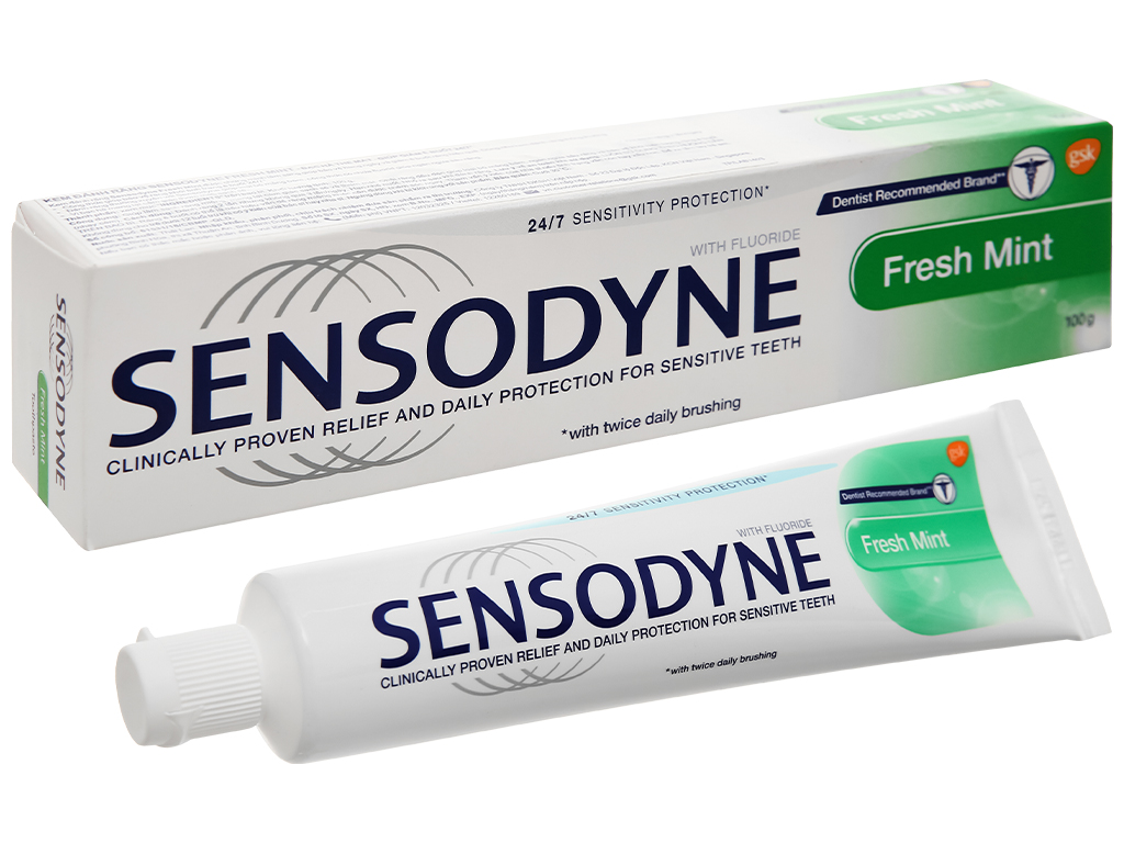 COMBO 5 TUÝP Kem đánh răng sensodyne chống ê buốt Thái Lan tặng 1 bàn chải bossi cao cấp– chăm sóc răng miệng – kem đánh răng– Hiệu quả cấp tốc sau 3 ngày sử dụng - chất làm trắng