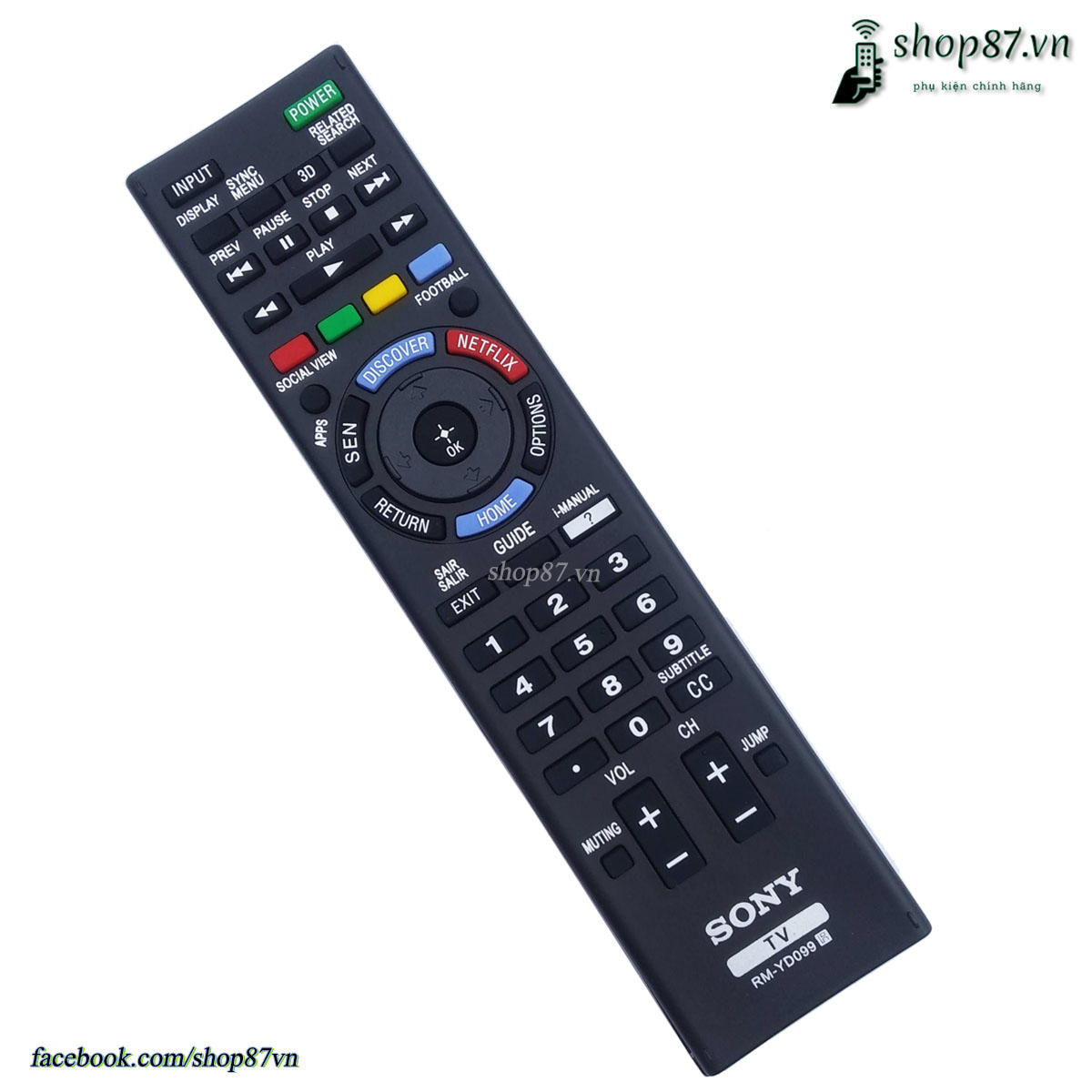 Remote điều khiển tv Sony smart RM-YD099 thay thế RM-YD093