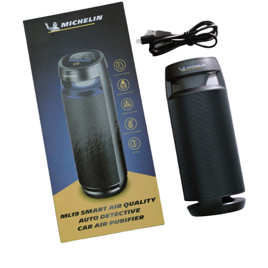 Máy Lọc Khử Mùi Không Khí cho Ô Tô Xe Hơi Cao Cấp Michelin ML-19, đời mới dùng nguồn cấp USB type-C
