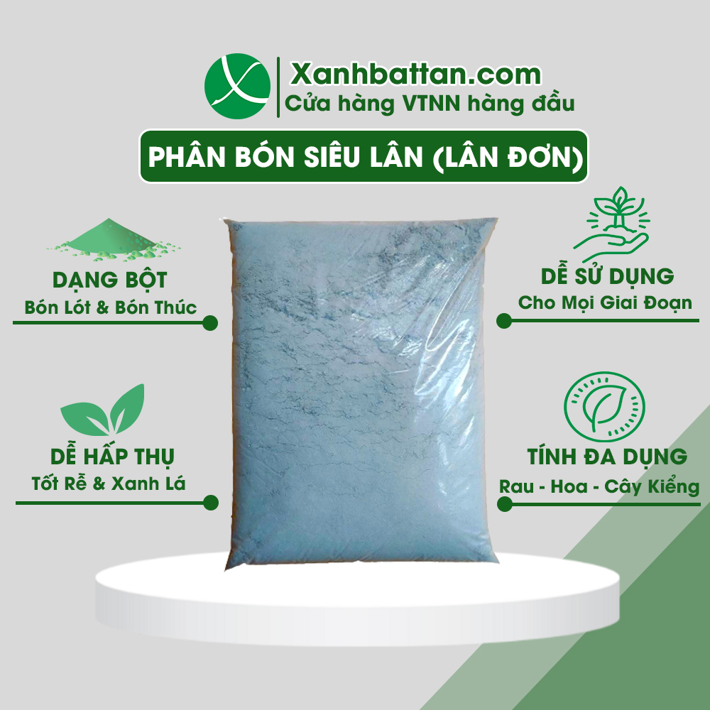Phân Lân Đơn Bón Lót, Kích Rễ Cho Cây Trồng 1 Kg
