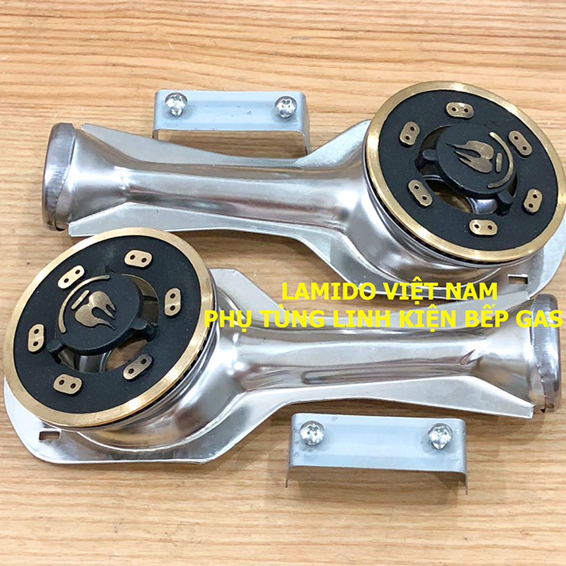 Bộ họng đầu đốt bếp ga l ống điếu l mâm chia lửa sen đồng 43 - 78mm - fujishi - -