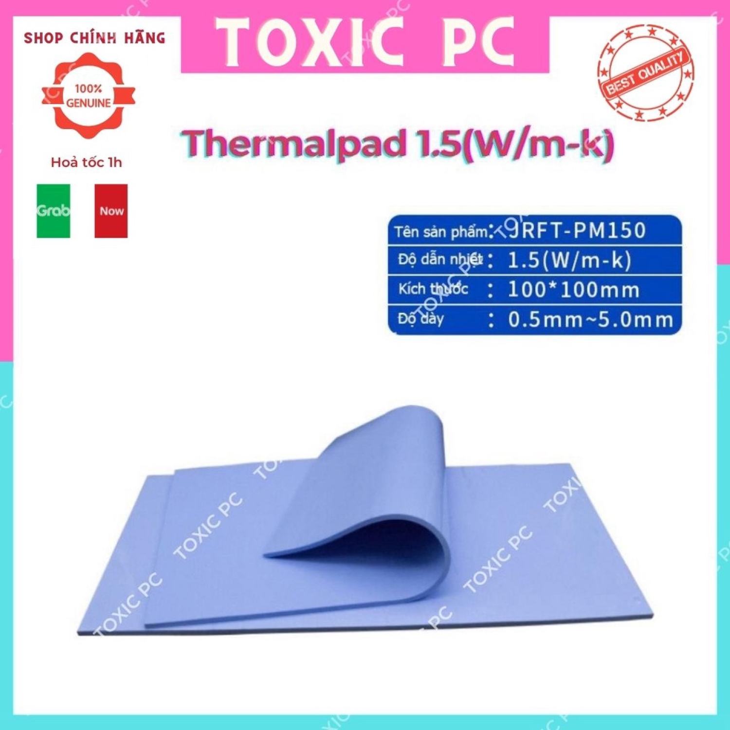 Miếng tản nhiệt cpu gpu thermal pad - tản nhiệt chip ram loại tốt 1.5-5.0wmk đảm bảo đủ độ dẫn nhiệt