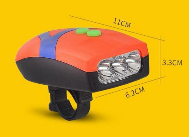 Đèn chiếu sáng kiêm còi dành cho xe đạp