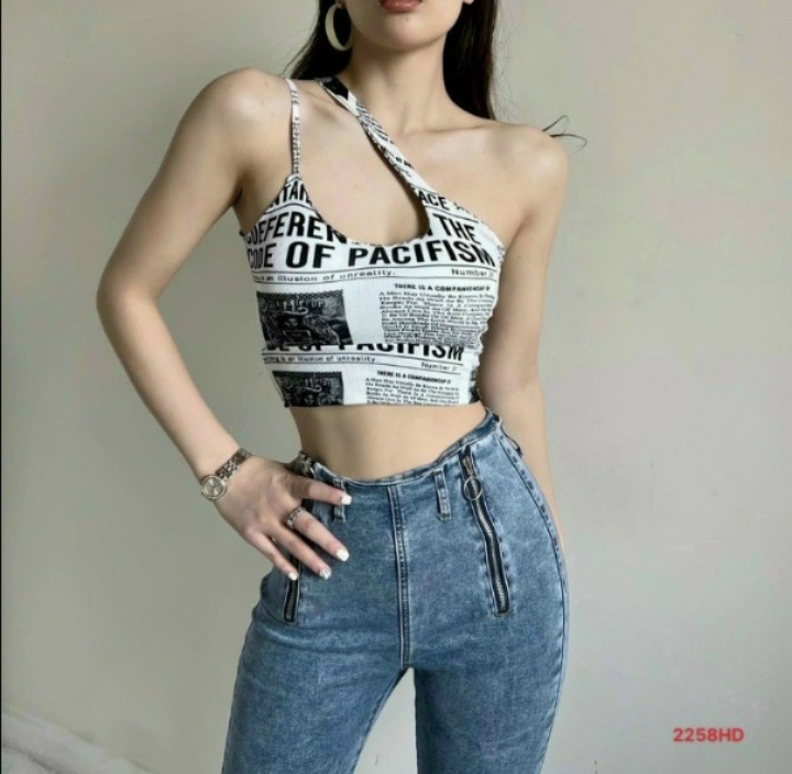Áo croptop phối kiểu Báo có mút ngực chất vải Su Lạnh mềm, mát co giãn tốt Size dưới 53kg Clip Chính Chủ Hàng Bao Chất