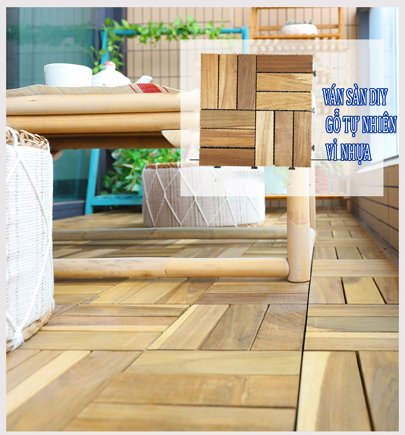 Combo 3 Tấm Vỉ Nhựa Lót Sàn 12 Nan -TẤM SÀN GỖ TỰ NHIÊN VỈ NHỰA IKEA- SÀN GỖ LÓT BAN CÔNG - GỖ LÓT SÂN VƯỜN - GỖ LÓT NHÀ TẮM
