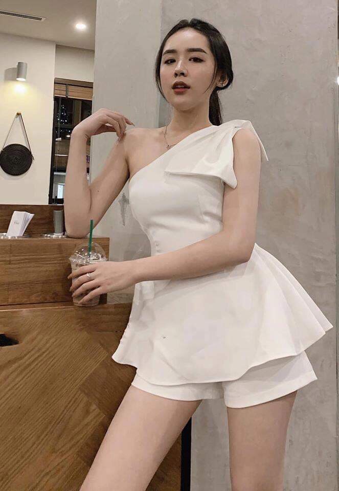 Bộ umi nữ lệch vai quyến rũ