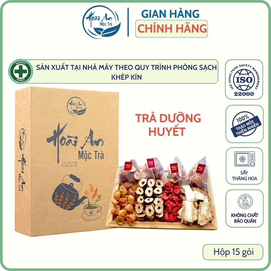 Trà Dưỡng huyết Mộc Trà Hoài An, Mát gan, thải độc gan, giải độc gan, điều hòa kinh nguyệt, hoạt huyết dưỡng não - ISO 22000