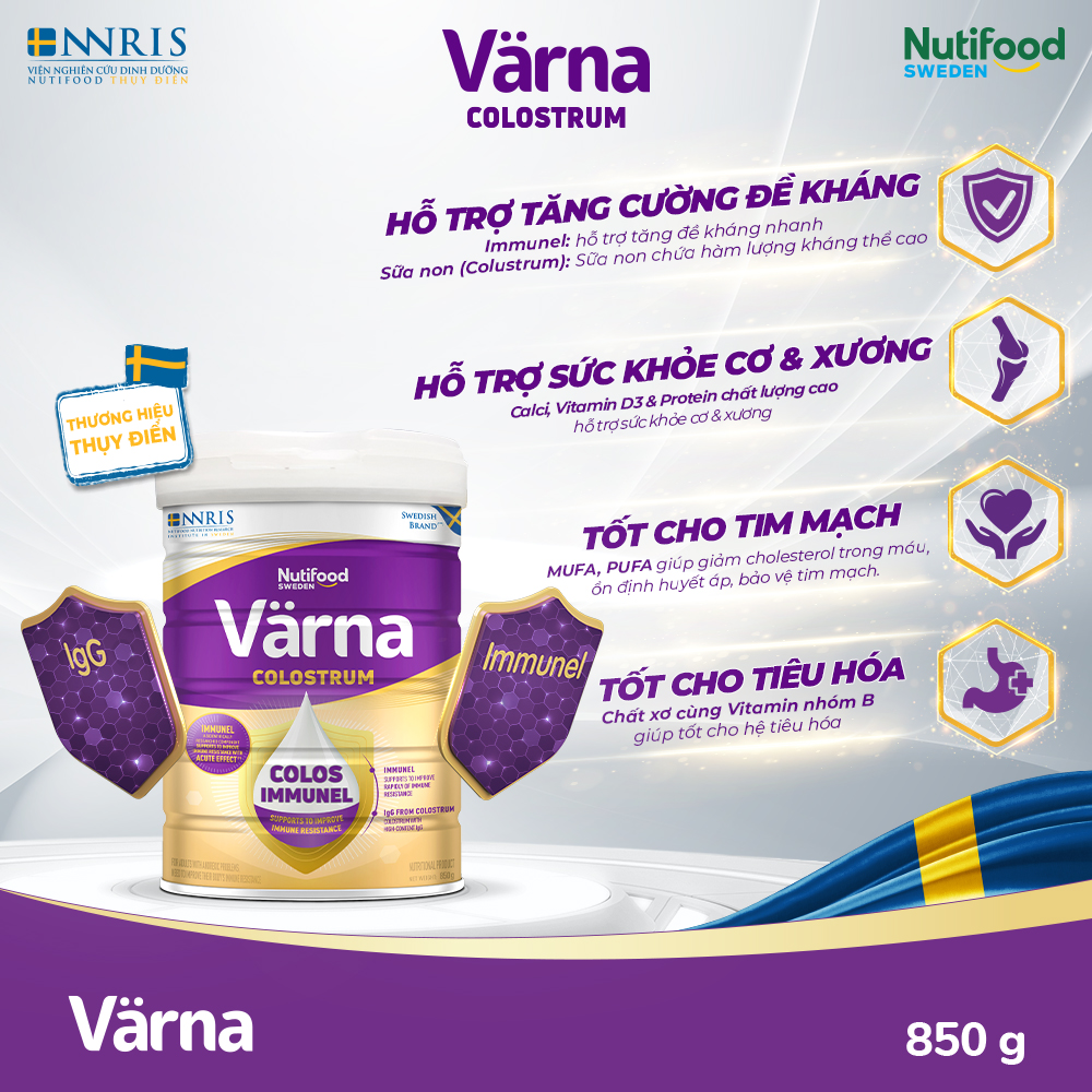 01 thùng 12 lon/ combo 04 lon/ combo 02 lon/ 01 lon sữa bột varna colostrum lon 850g - nutifood – yoosoo