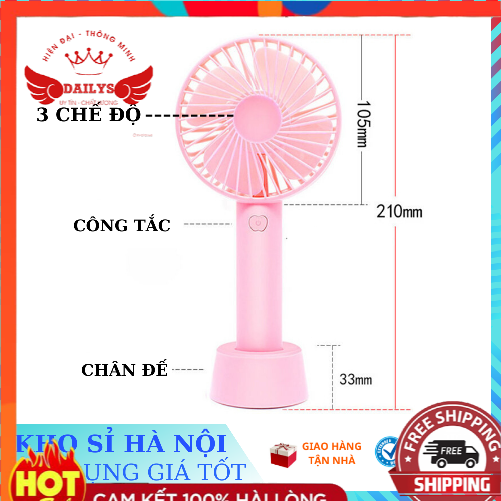 [Hàng Tốt]Quạt Mini Fan Có Pin Sạc Cầm Tay Tuỳ Chỉnh 3 Cấp Độ Siêu Mát Hàn Quốc-Quạt Di Động Mini Tiện Dụng Quạt Điện Cầm Tay Làm Mát Không Khí Làm Mát Quạt 3 Tốc Độ Điều Chỉnh Quạt Mini Dailys