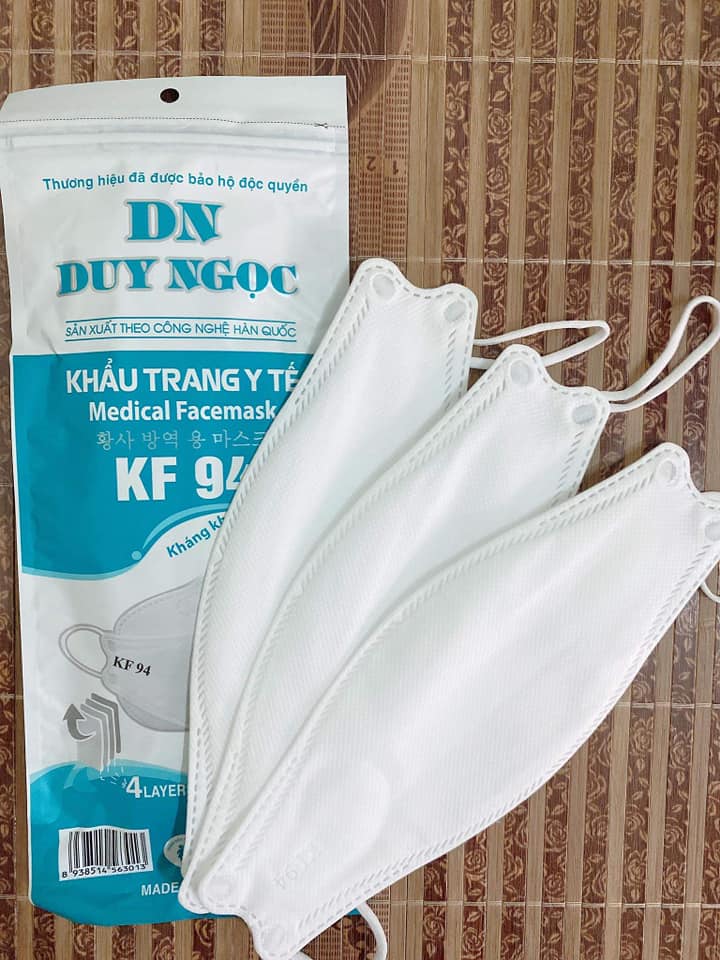Set 50 chiếc khẩu trang KF94 Duy Ngọc chông bụi mịn và kháng khuẩn cao cấp