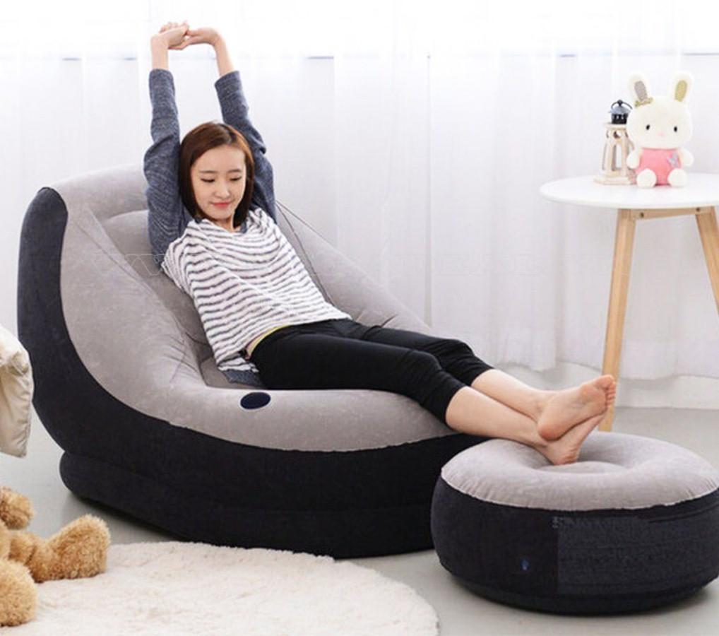 Ghế hơi intex kèm bơm điện 2 chiều