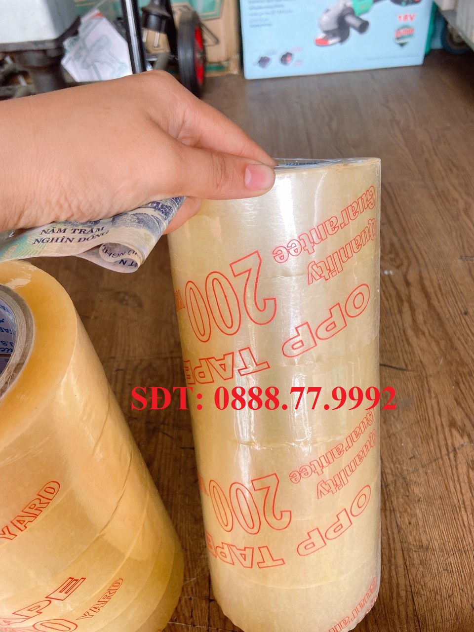 Băng keo, băng dính trong /đục 200yard