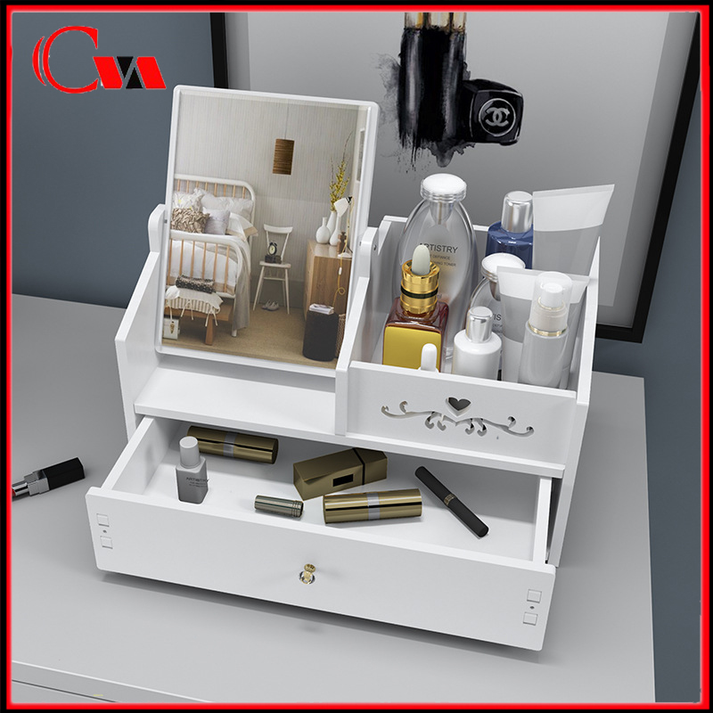 Bàn Trang Điểm Mini Kèm Gương Vuông Ngồi Bệt Để Bàn Có Ngăn Kéo Siêu Đẹp