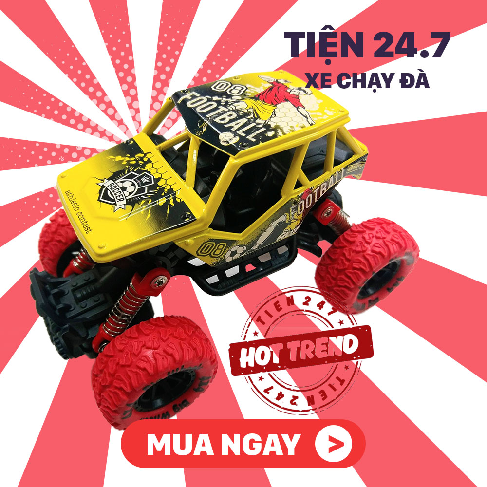 Xe địa hình chạy đà - Xe địa hình chạy đà dây cót - Đồ chơi giáo dục - tien247