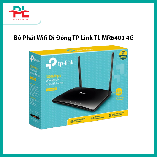 Router Wifi 4G LTE TPLink TL-MR6400 (2 anten, chuyên dùng xe khách, 32 user, 4LAN) - Hàng Chính Hãng