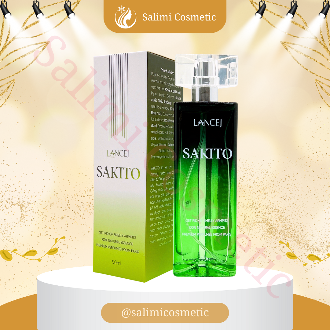 Xịt Khử Mùi SAKITO LANCEJ 50ml - Làm Sạch Vùng Nách, Giúp Vùng Nách Khô Thoáng, Hương Nước Hoa Nhẹ Nhàng, Lưu Hương Lâu