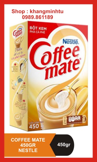 Bột kem Coffee Mate Nestlé hộp 450g, pha trà sữa , pha cà phê