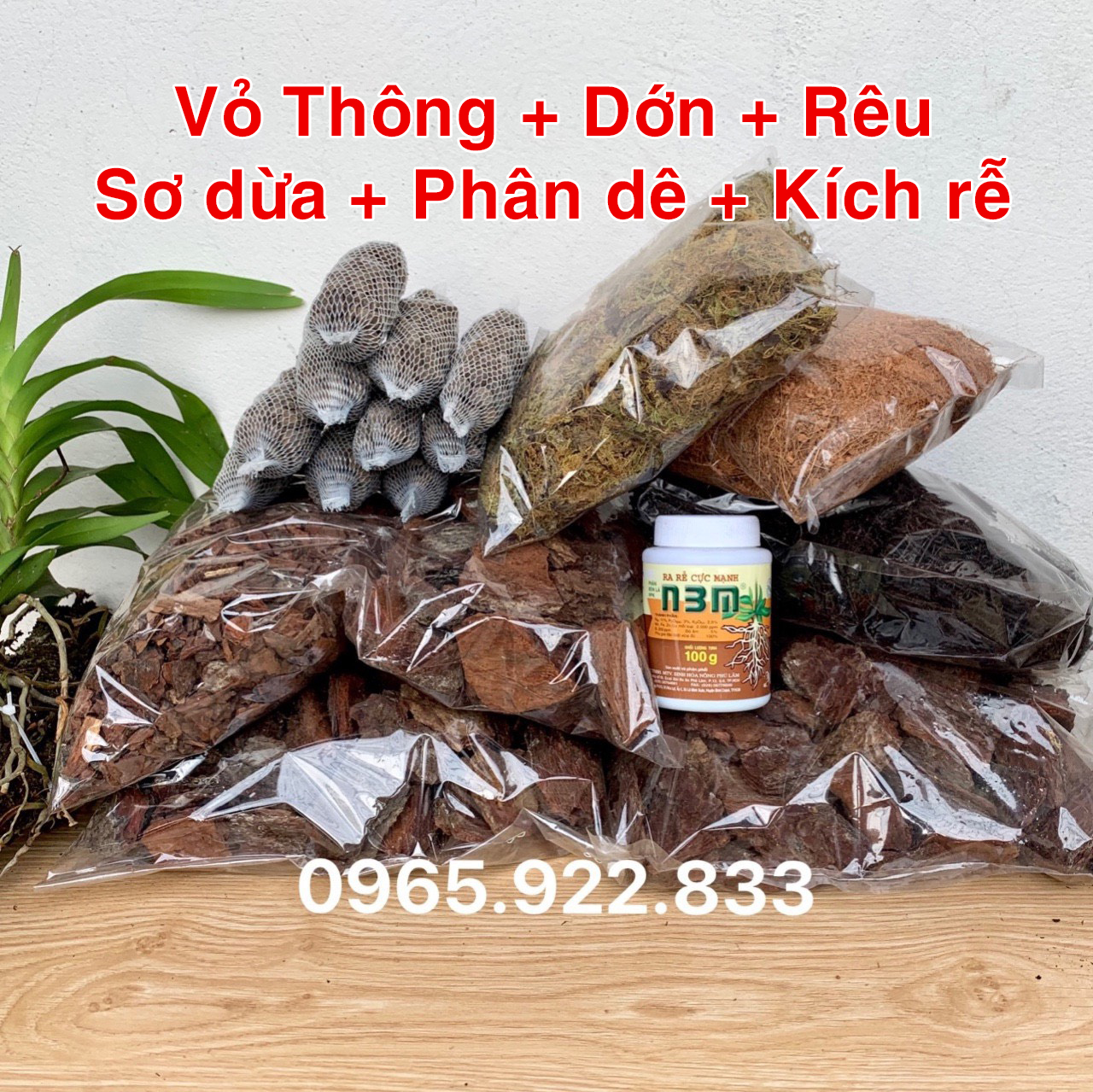 🎁 10-15 Chậu giá thể trồng lan đầy đủ mới tập chơi