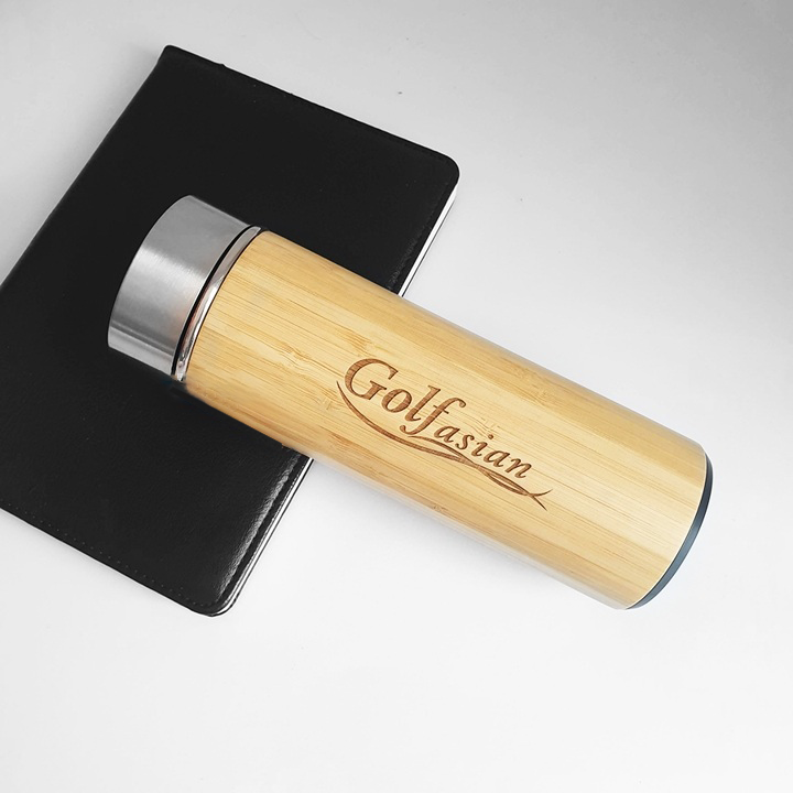 Bình giữ nhiệt gỗ Ruột Inox 304, Đẹp bền Nhiệt đến 8h, Dung tích 450ml