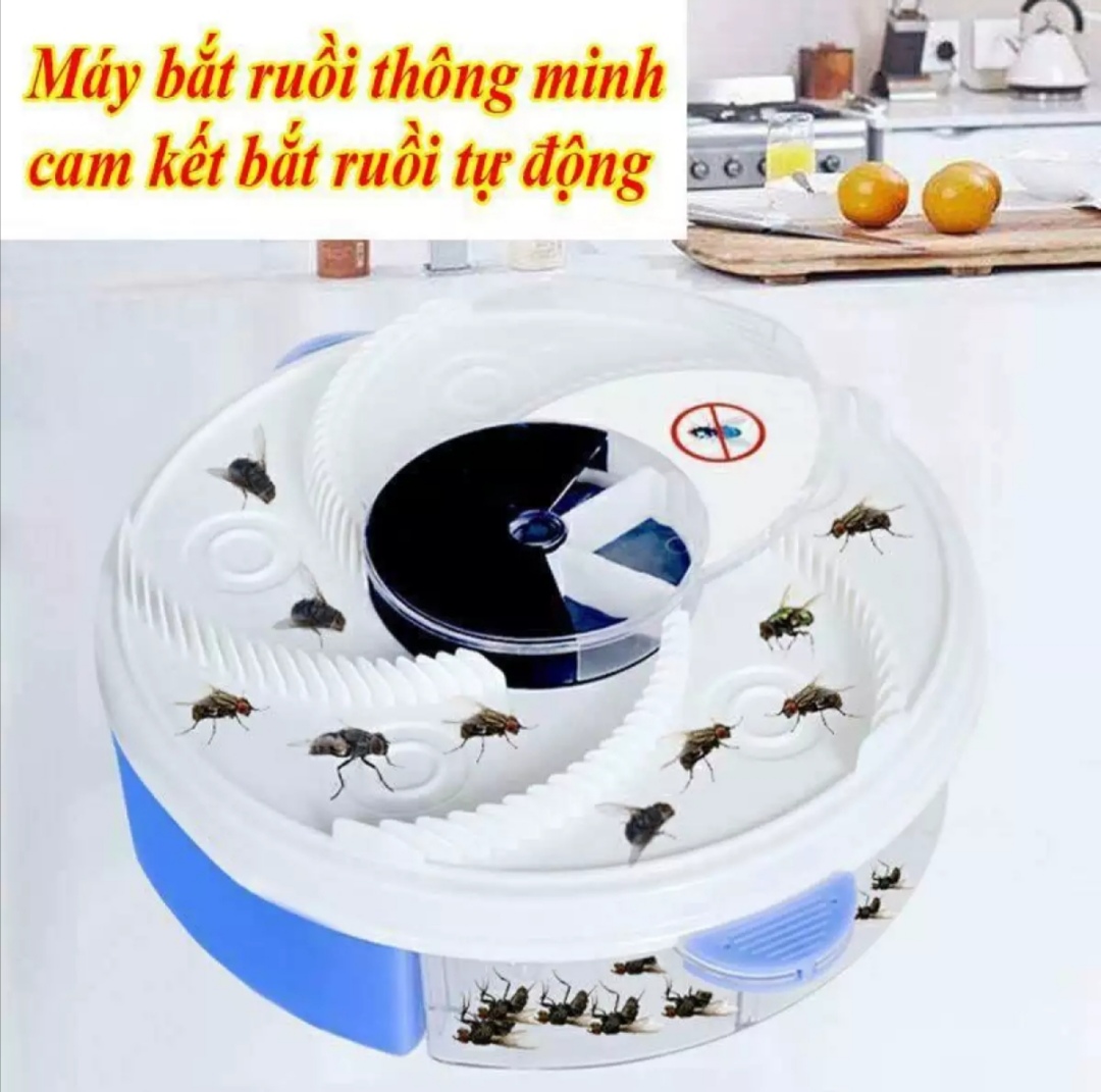Máy bắt ruồi, bắt muỗi, côn trùng tự động. Cắm điện hoặc dùng pin. Kích thước 30 x 30 x 10cm, Bảo vệ sức khoẻ cho cả nhà (MI110)