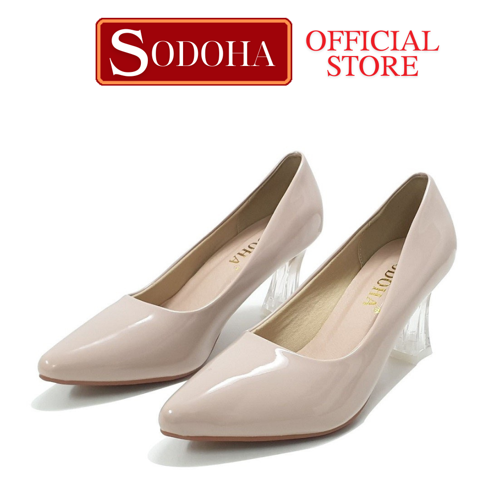 Giày cao gót nữ SODOHA đế cao 7cm thiết kế da mềm đế êm kiểu dáng trẻ trung hiện đại SDH857