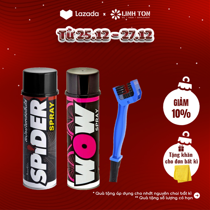 Combo vệ sinh - dưỡng sên nhập khẩu Thái Lan Spider - Wow và bàn chải