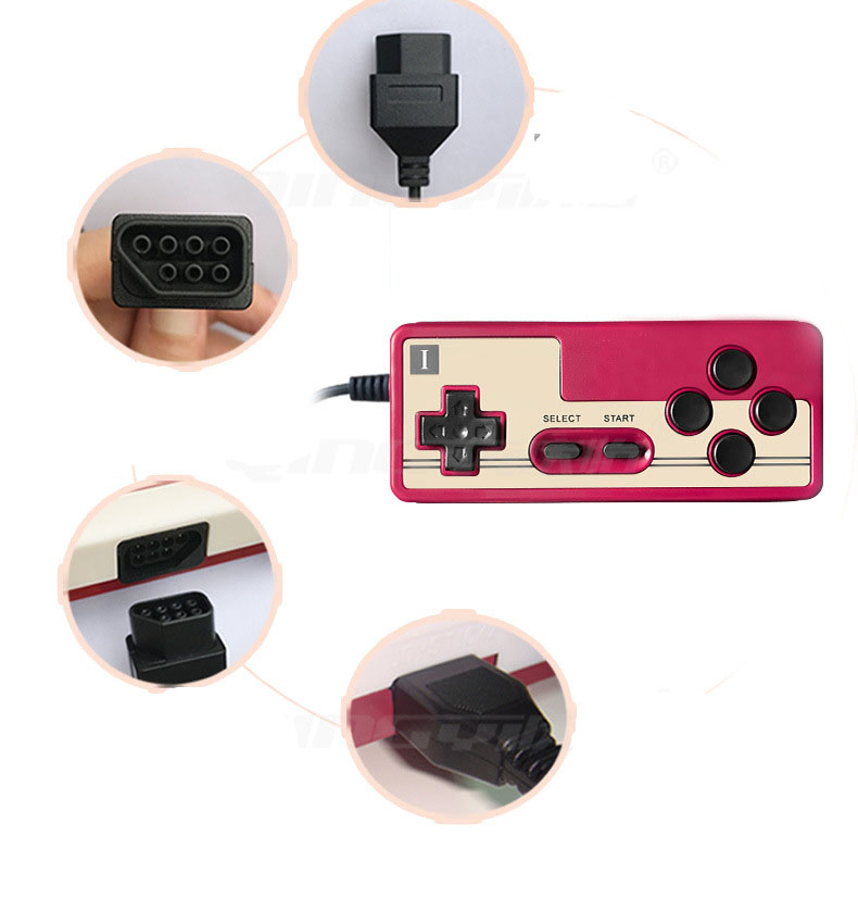 Tay cầm chơi game điện tử 4 nút 7 lỗ cho máy game 8 bit