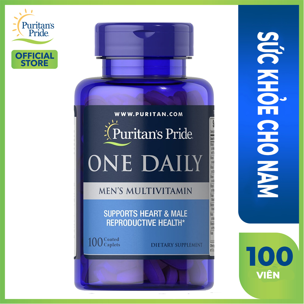 Tăng cường sức khỏe cho nam giới Vitamin và khoáng chất cho nam giới Puritan's Pride One Daily Men's Multivitamin 100 viên