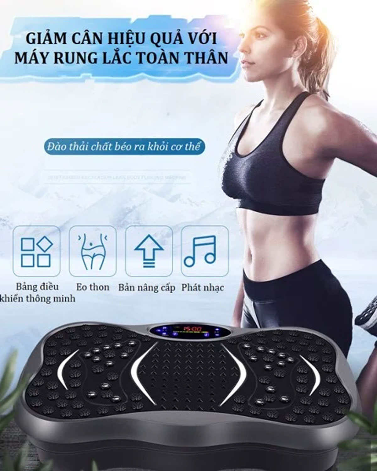 Máy rung toàn thân đứng, Máy tập rung Máy tập thể dục giảm cân