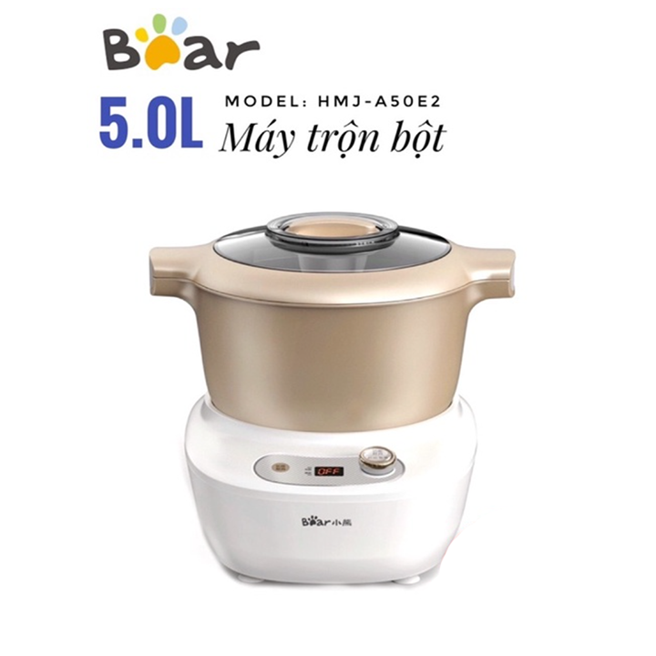 [Có sẵn] Máy nhồi bột bear 5L, máy nhào bột, máy trộn bột làm bánh Bear 5L HMJ-A50E2
