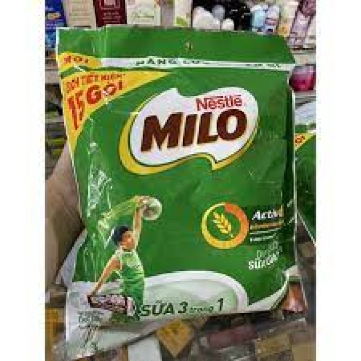 Bịch 15 gói Milo lúa mạch gói 330G