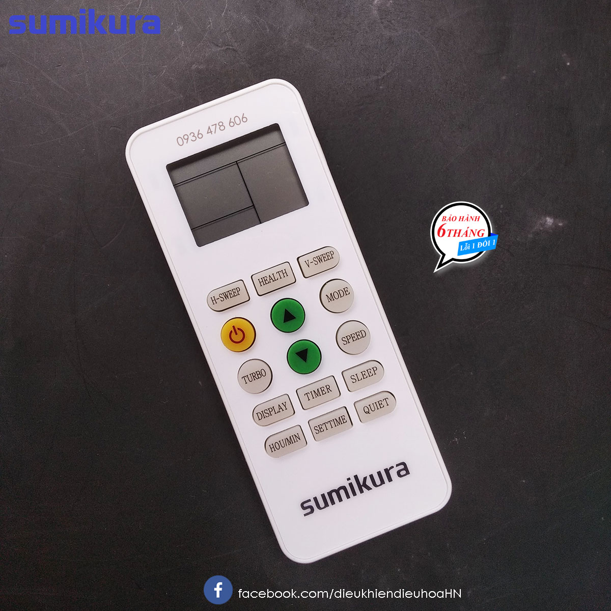 Remote điều hòa máy lạnh Sumikura chính hãng