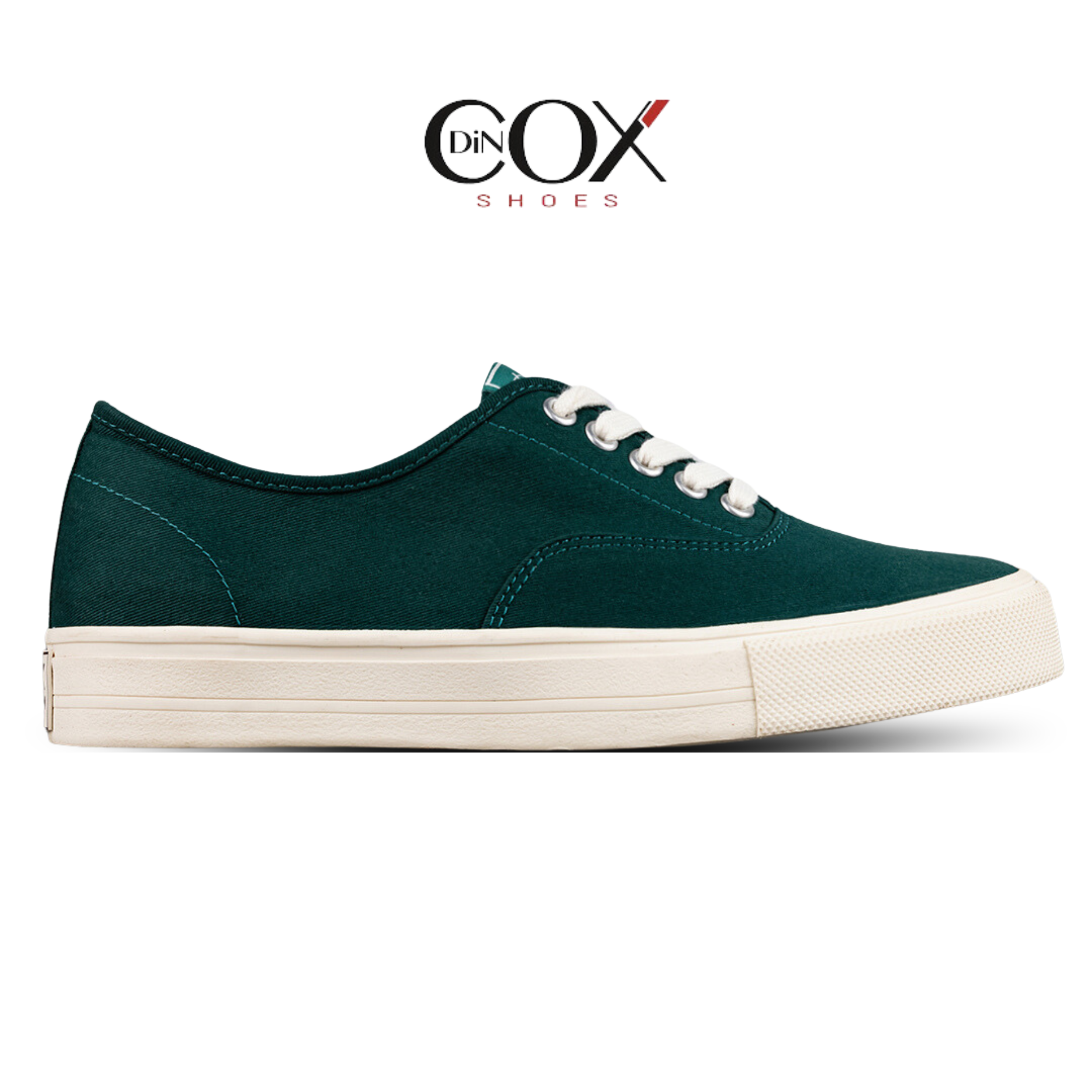 Giày dincox sneaker, giày thể thao nam chính hãng dincox e06 green, chất vải canvas, đề cao su lưu hóa. freeshipmax.