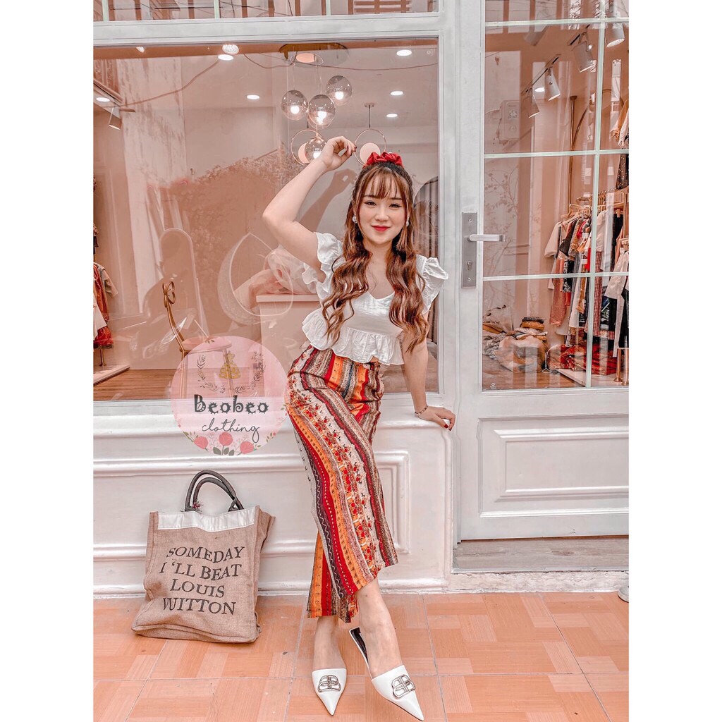 Set thổ cẩm áo thắt nơ