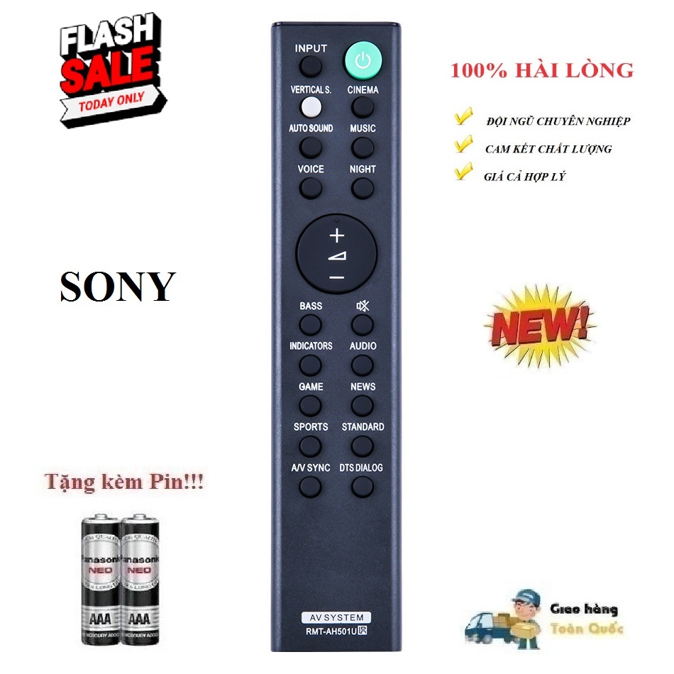 Remote điều khiển từ xa dàn âm thanh sony rmt-ah501u bluetooth dùng cho sony av ht-x8500, htx8500​​​​​​​,..