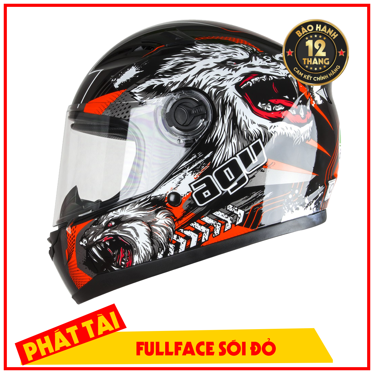 Mũ Bảo Hiểm Fullface AGU Tem Sói - Hàng Cao Cấp - Bảo hành trọn đời,Sản Phẩm Chất Lượng, Gian Hàng Uy Tín, Giá Cả Cực Tốt, Mua Ngay.