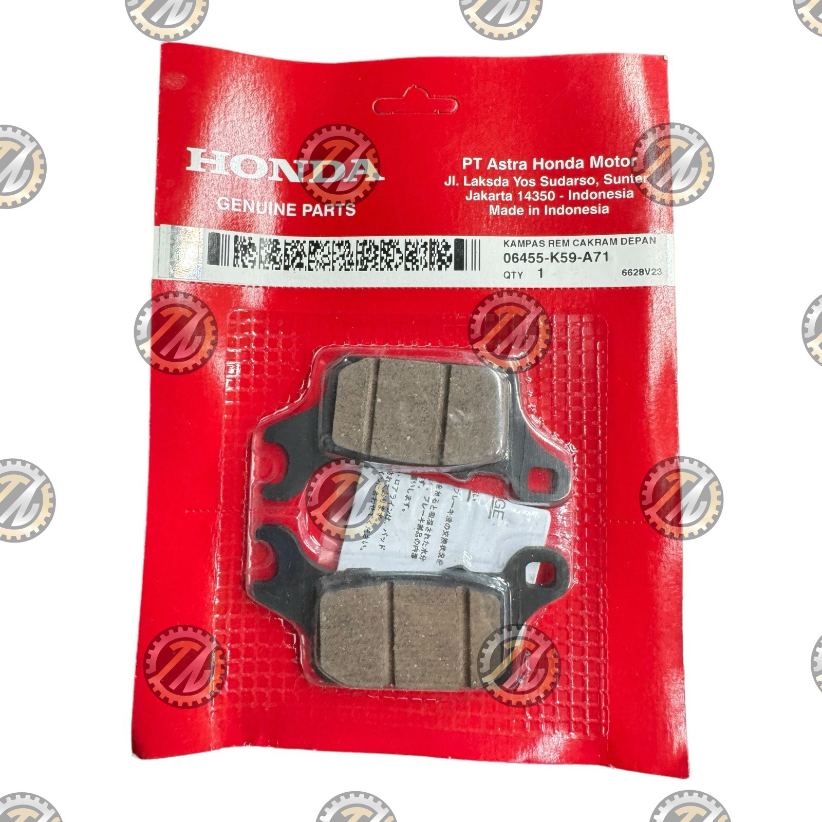 Bố thắng trước vario 125/150 2018 - nay, vario click 160 cbs, genio 110 hàng chính hãng honda