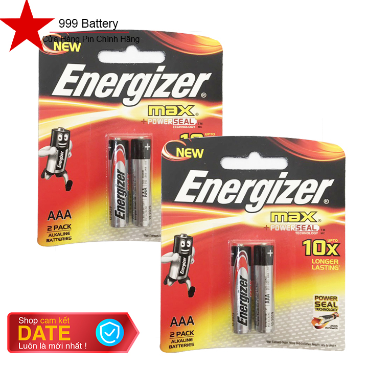 Combo 2 vỉ pin đũa AAA Energizer Alkaline chính hãng (1 vỉ 2 viên)