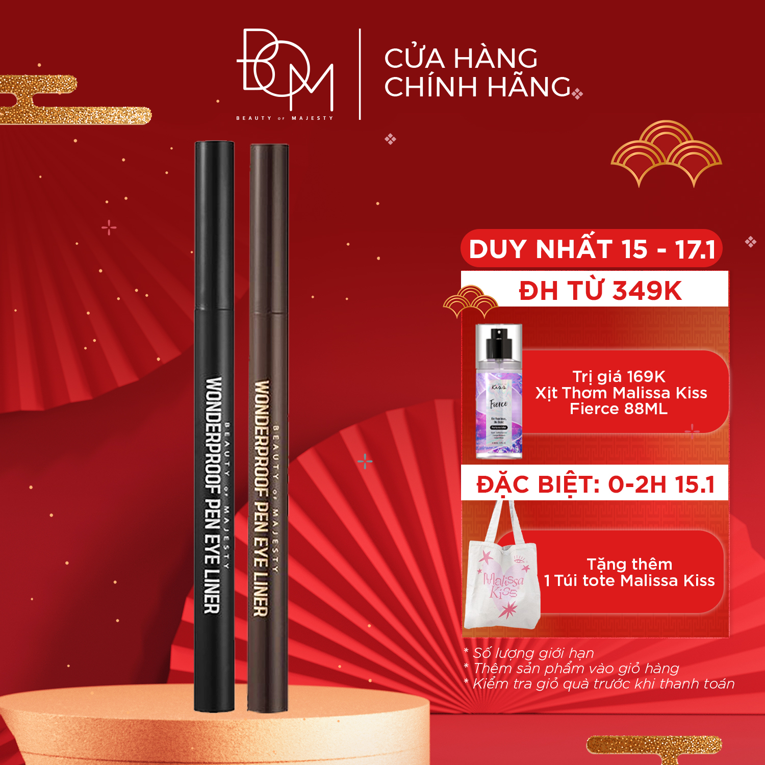 Kẻ mắt nước bom wonderproof pen eye liner 0.5g