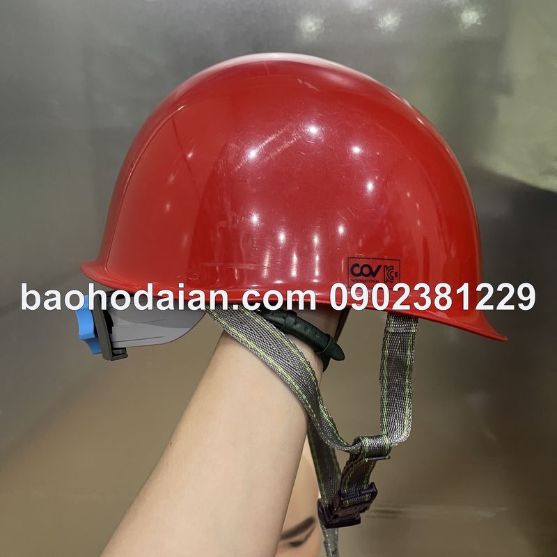 Nón bảo hộ lao động cov hàn quốc hf 007 - màu đỏ