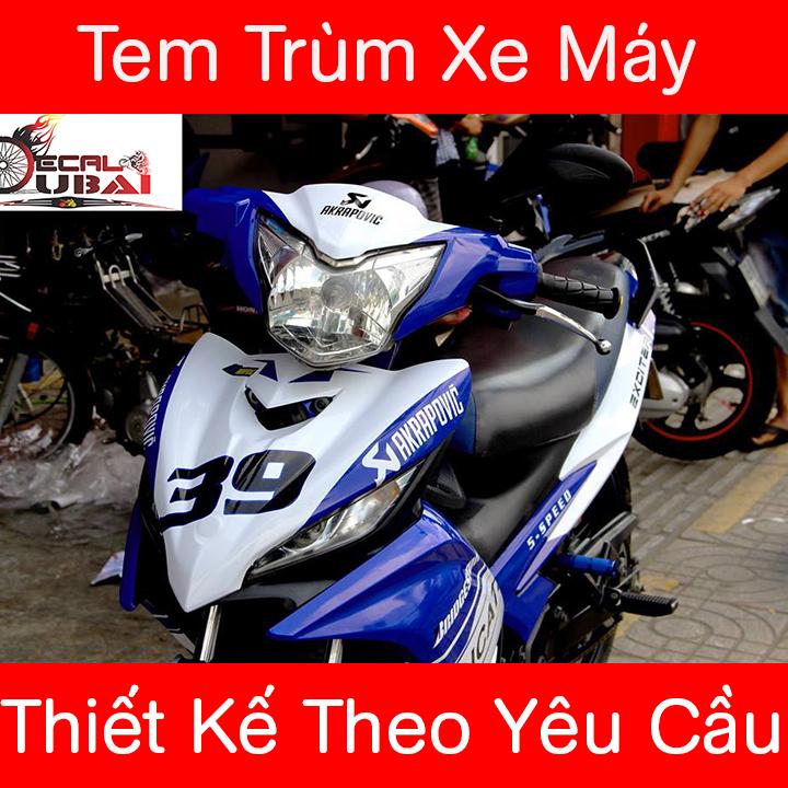 Tem Trùm Exciter 135 Ducati xanh trắng