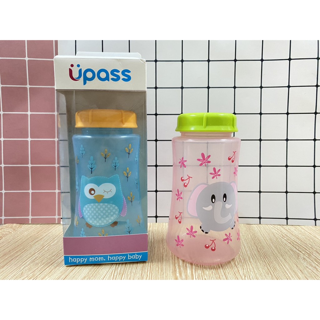 Bình trữ sữa cổ rộng upass 300ml thái lan up0148