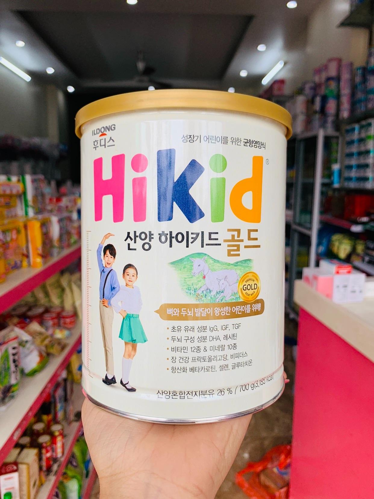 Sữa Hikid dê Ildong cho bé hộp 700g chuẩn air