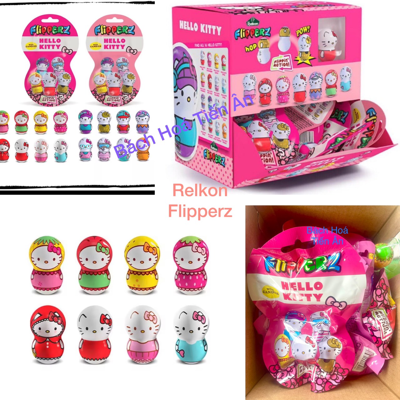 Kẹo Đồ Chơi Lật Đật Hello Kitty Flipperz kẹo ngon - siêu tầm thích mê - ngẫu nhiên