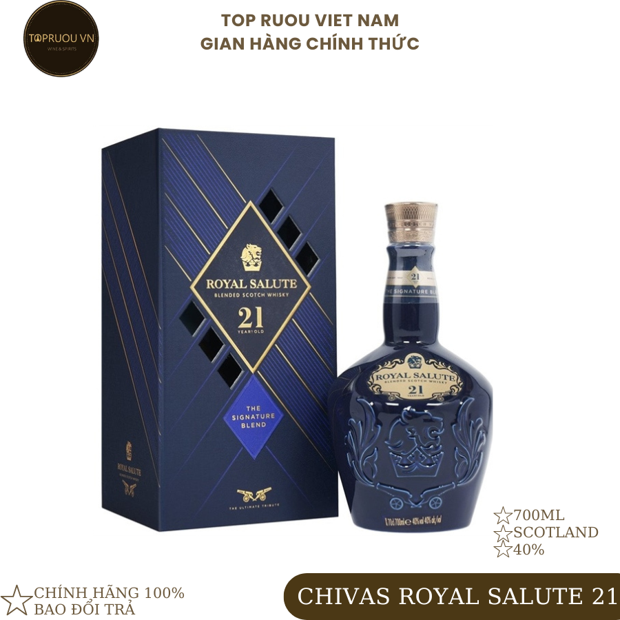 [Top Rượu VN] Chivas Royal Solute 21 - 700ml - 40% - Scotland [Chính Hãng]