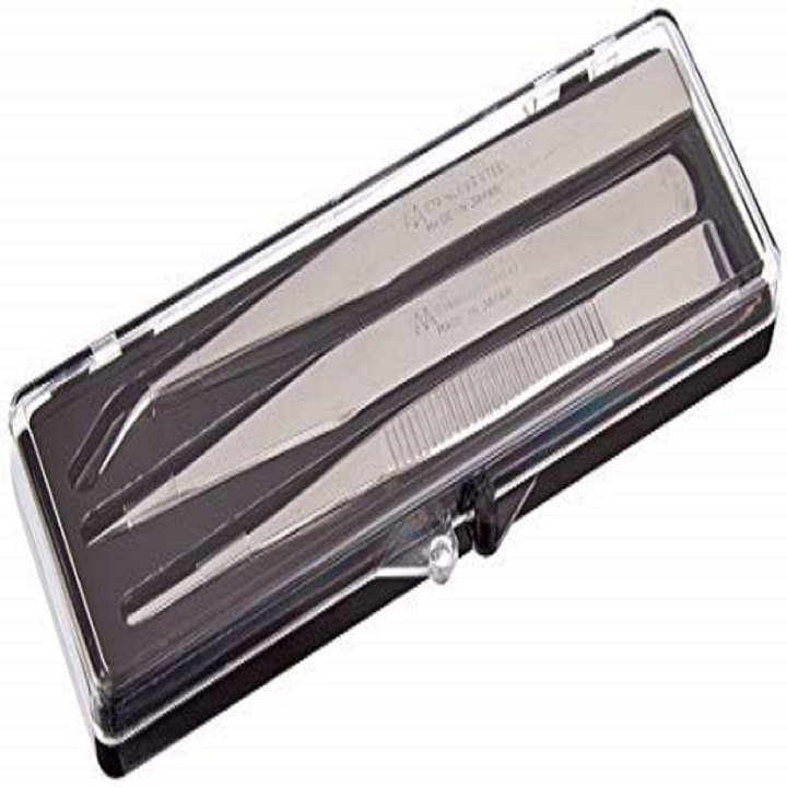 Bộ 3 nhíp gắp linh kiện No.1093 Anex- nhíp gắp linh kiện- nhíp gắp mẫu- nhíp gắp lông mi- bộ nhíp gắp đa năng - No.1093