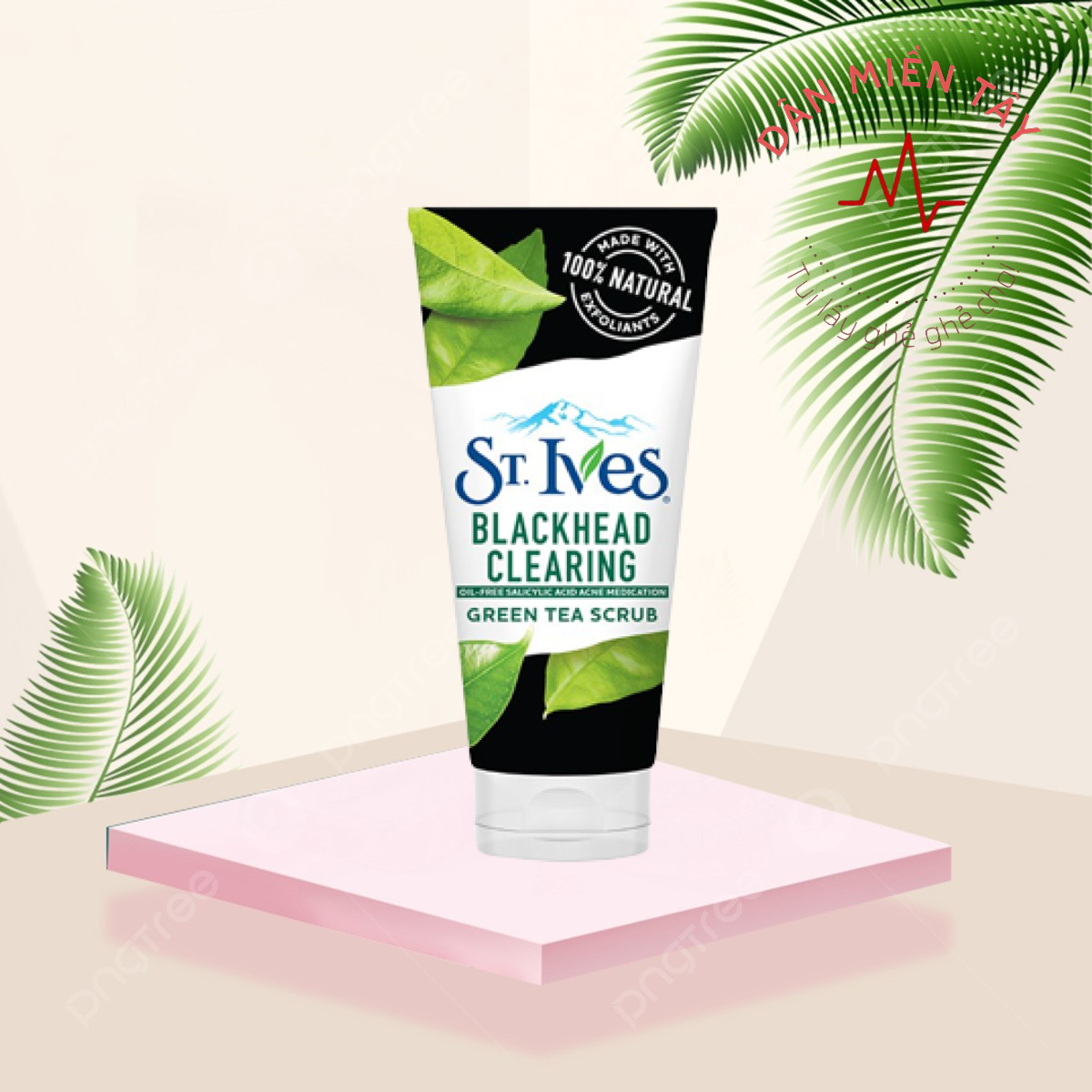 Sữa rửa mặt tẩy tế bào da chết ngừa mụn St.Ives Trà Xanh 170gr