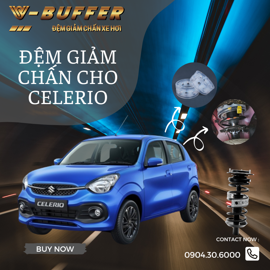 [Suzuki Celerio] Đệm cao su giảm chấn cho ô tô- Bộ 4 chiếc