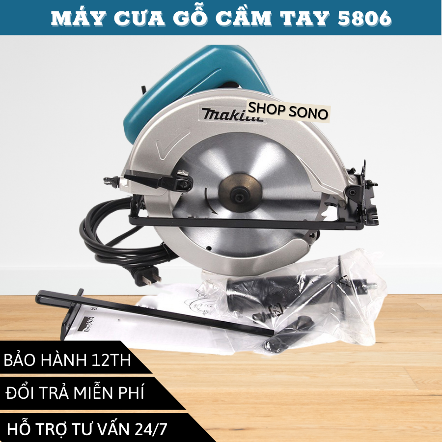 Máy cưa gỗ makita 185mm máy cưa đĩa cầm tay phục vụ cưa cắt vật liệu cứng như gỗ, sắt thép