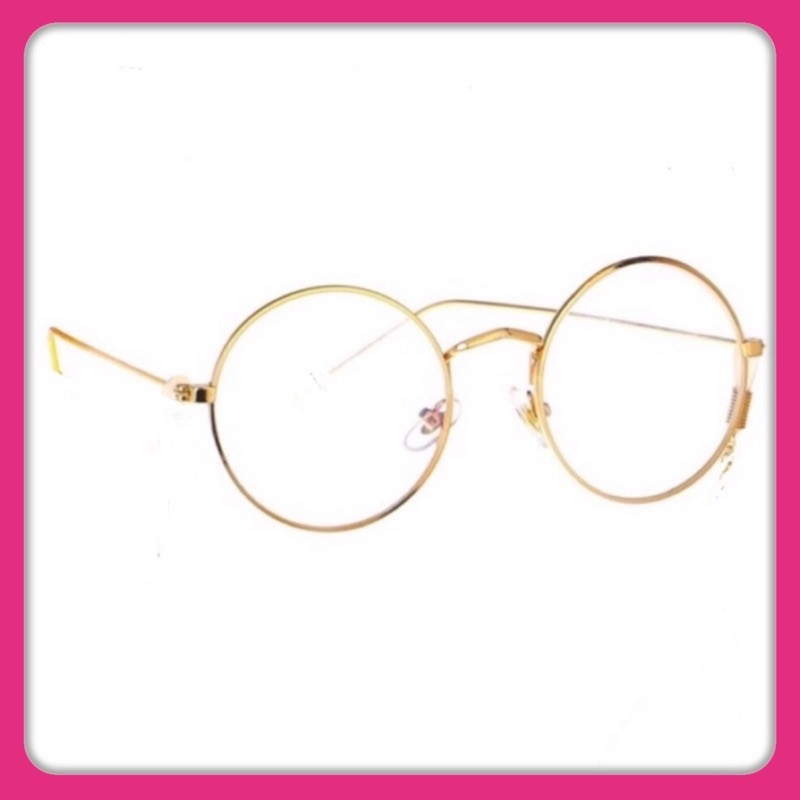 Gọng Kính cận tròn vintage full kim loại tốt lắp đc cận thời trang